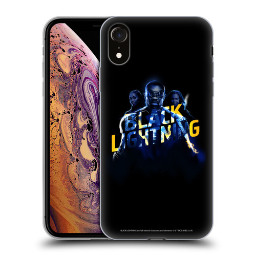 Black Lightning Key Art Group Soft Gel Case for Apple iPhone XR