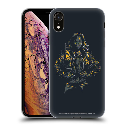 Black Lightning Key Art Jennifer Pierce Soft Gel Case for Apple iPhone XR