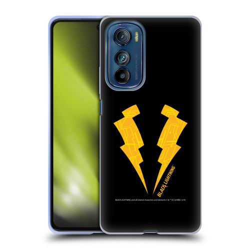 Black Lightning Key Art Logo Soft Gel Case for Motorola Edge 30