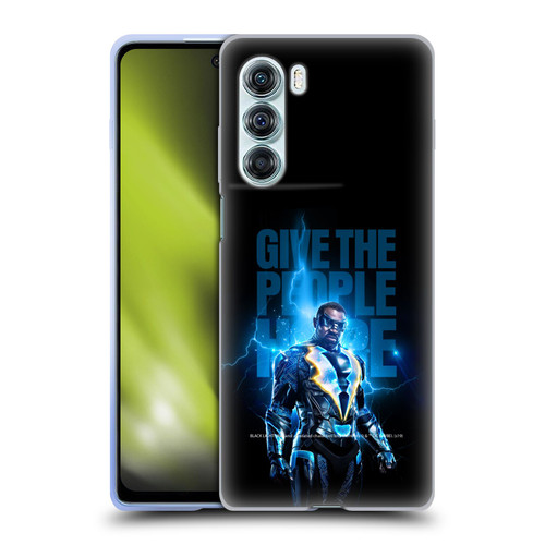 Black Lightning Key Art Give The People Hope Soft Gel Case for Motorola Edge S30 / Moto G200 5G
