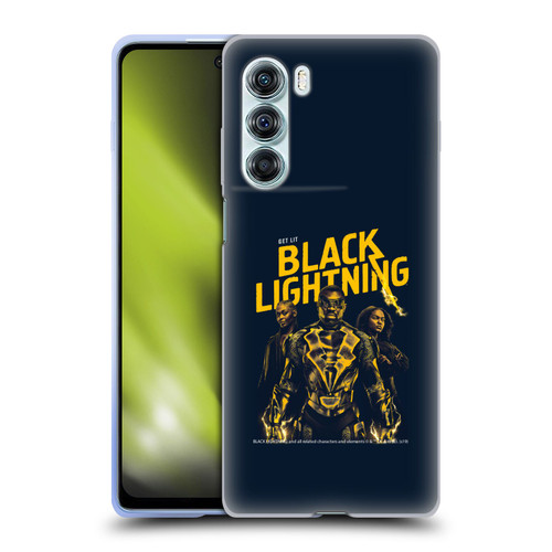 Black Lightning Key Art Get Lit Soft Gel Case for Motorola Edge S30 / Moto G200 5G