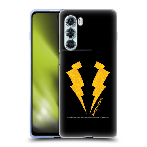 Black Lightning Key Art Logo Soft Gel Case for Motorola Edge S30 / Moto G200 5G