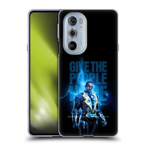 Black Lightning Key Art Give The People Hope Soft Gel Case for Motorola Edge X30