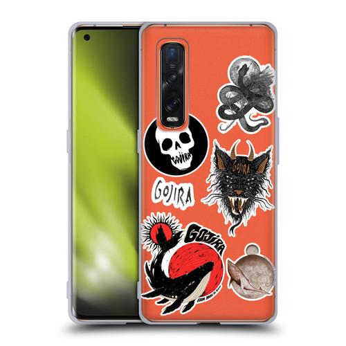 Gojira Graphics Sticker Print Soft Gel Case for OPPO Find X2 Pro 5G