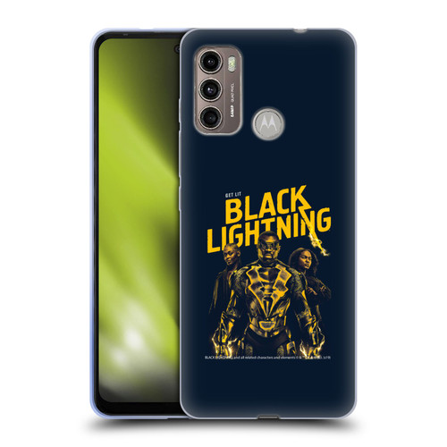Black Lightning Key Art Get Lit Soft Gel Case for Motorola Moto G60 / Moto G40 Fusion
