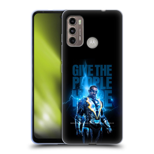 Black Lightning Key Art Give The People Hope Soft Gel Case for Motorola Moto G60 / Moto G40 Fusion