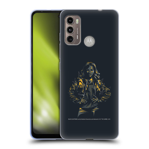 Black Lightning Key Art Jennifer Pierce Soft Gel Case for Motorola Moto G60 / Moto G40 Fusion