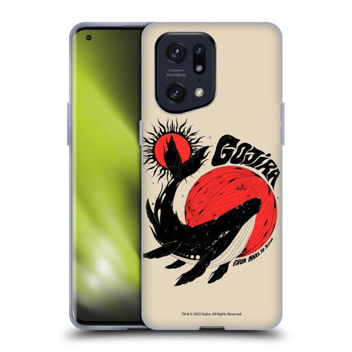 Gojira Graphics Whale Sun Moon Soft Gel Case for OPPO Find X5 Pro