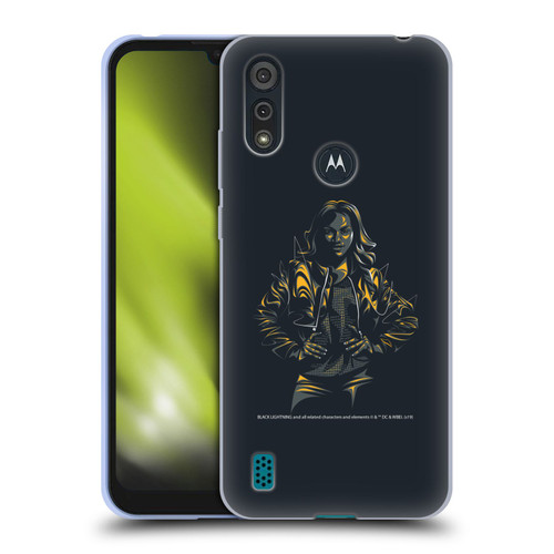 Black Lightning Key Art Jennifer Pierce Soft Gel Case for Motorola Moto E6s (2020)