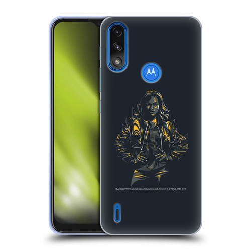 Black Lightning Key Art Jennifer Pierce Soft Gel Case for Motorola Moto E7 Power / Moto E7i Power