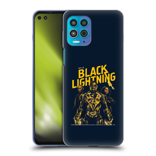 Black Lightning Key Art Get Lit Soft Gel Case for Motorola Moto G100
