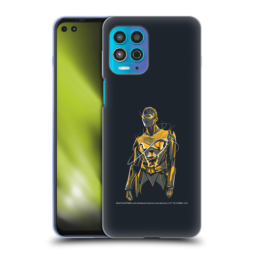 Black Lightning Key Art Thunder Soft Gel Case for Motorola Moto G100