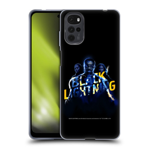 Black Lightning Key Art Group Soft Gel Case for Motorola Moto G22