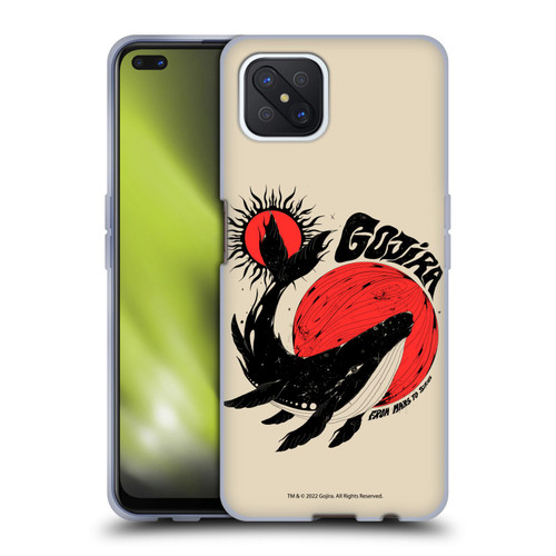 Gojira Graphics Whale Sun Moon Soft Gel Case for OPPO Reno4 Z 5G