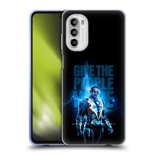 Black Lightning Key Art Give The People Hope Soft Gel Case for Motorola Moto G52