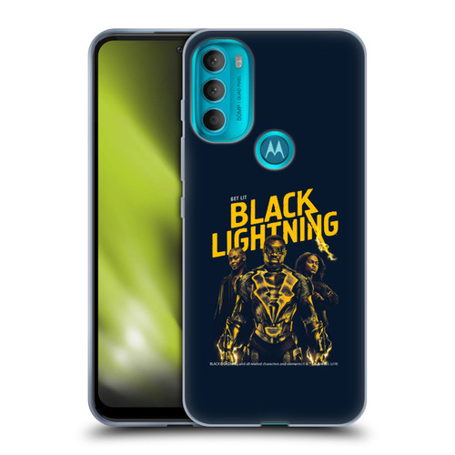 Black Lightning Key Art Get Lit Soft Gel Case for Motorola Moto G71 5G