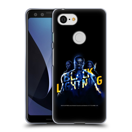 Black Lightning Key Art Group Soft Gel Case for Google Pixel 3
