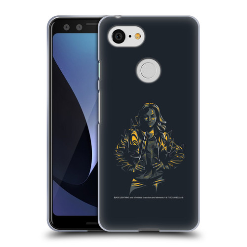 Black Lightning Key Art Jennifer Pierce Soft Gel Case for Google Pixel 3