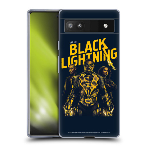 Black Lightning Key Art Get Lit Soft Gel Case for Google Pixel 6a