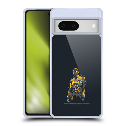 Black Lightning Key Art Thunder Soft Gel Case for Google Pixel 7