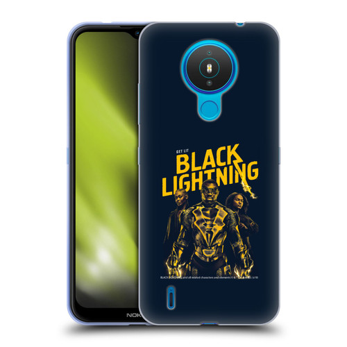 Black Lightning Key Art Get Lit Soft Gel Case for Nokia 1.4