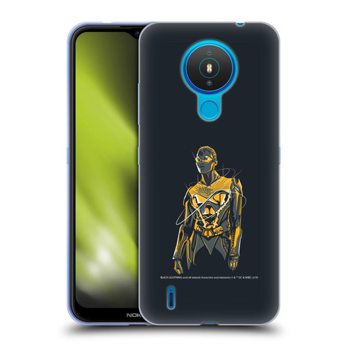 Black Lightning Key Art Thunder Soft Gel Case for Nokia 1.4