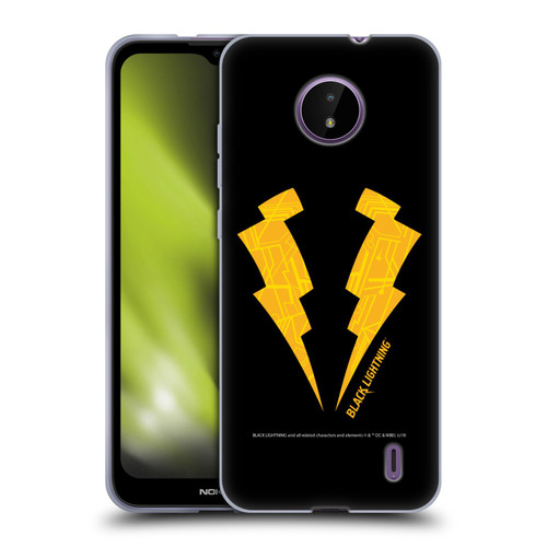 Black Lightning Key Art Logo Soft Gel Case for Nokia C10 / C20
