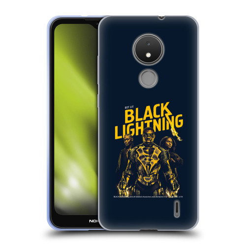 Black Lightning Key Art Get Lit Soft Gel Case for Nokia C21