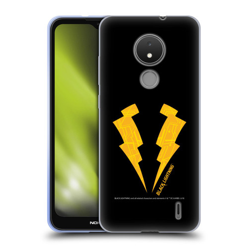 Black Lightning Key Art Logo Soft Gel Case for Nokia C21