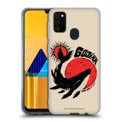 Gojira Graphics Whale Sun Moon Soft Gel Case for Samsung Galaxy M30s (2019)/M21 (2020)