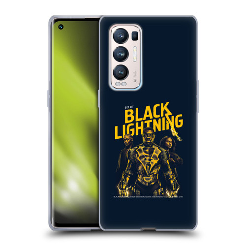 Black Lightning Key Art Get Lit Soft Gel Case for OPPO Find X3 Neo / Reno5 Pro+ 5G