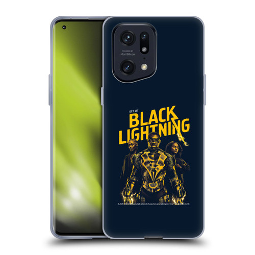 Black Lightning Key Art Get Lit Soft Gel Case for OPPO Find X5 Pro