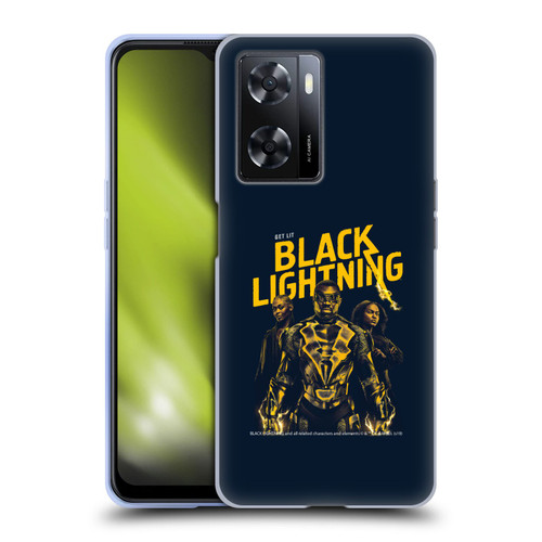 Black Lightning Key Art Get Lit Soft Gel Case for OPPO A57s