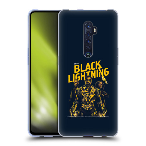 Black Lightning Key Art Get Lit Soft Gel Case for OPPO Reno 2