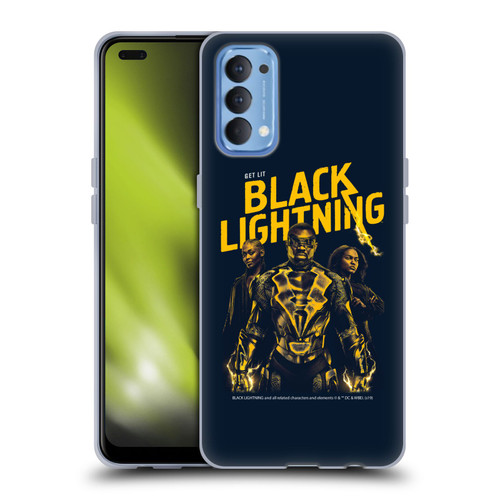 Black Lightning Key Art Get Lit Soft Gel Case for OPPO Reno 4 5G