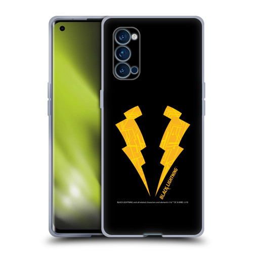 Black Lightning Key Art Logo Soft Gel Case for OPPO Reno 4 Pro 5G