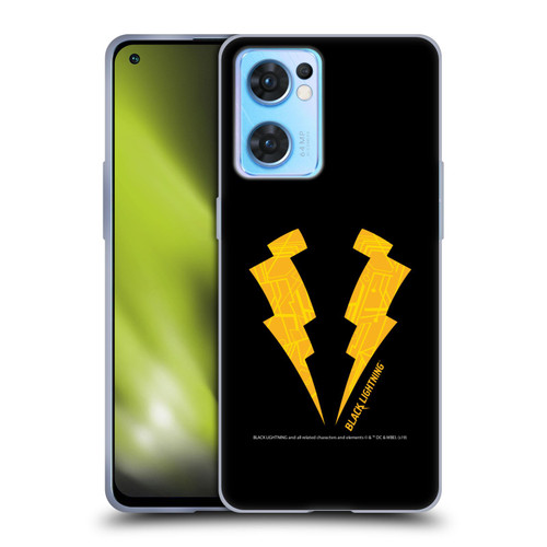 Black Lightning Key Art Logo Soft Gel Case for OPPO Reno7 5G / Find X5 Lite