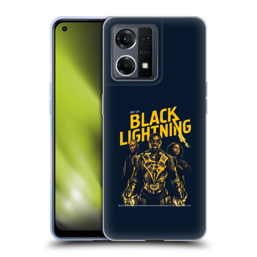 Black Lightning Key Art Get Lit Soft Gel Case for OPPO Reno8 4G