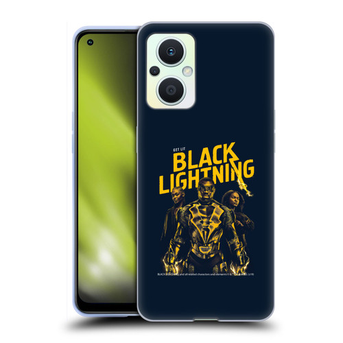 Black Lightning Key Art Get Lit Soft Gel Case for OPPO Reno8 Lite