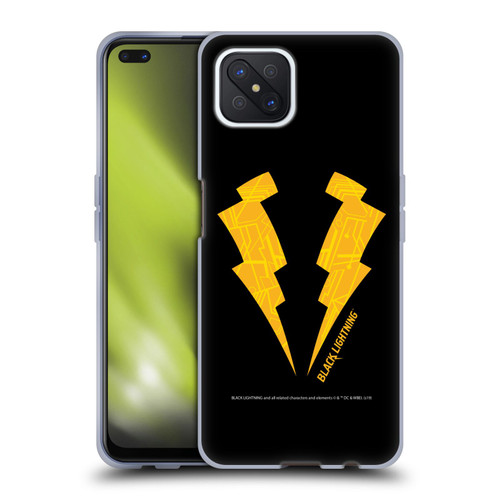 Black Lightning Key Art Logo Soft Gel Case for OPPO Reno4 Z 5G