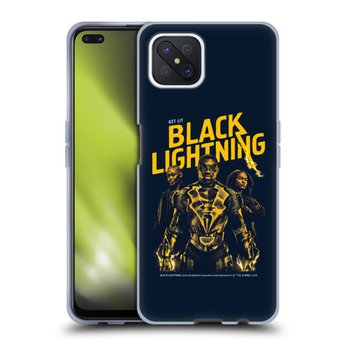 Black Lightning Key Art Get Lit Soft Gel Case for OPPO Reno4 Z 5G