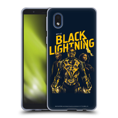 Black Lightning Key Art Get Lit Soft Gel Case for Samsung Galaxy A01 Core (2020)
