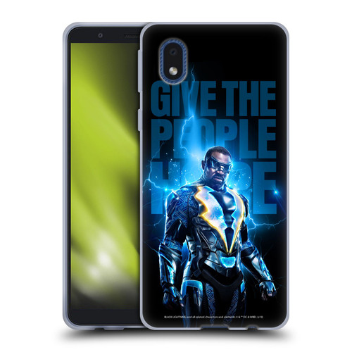 Black Lightning Key Art Give The People Hope Soft Gel Case for Samsung Galaxy A01 Core (2020)