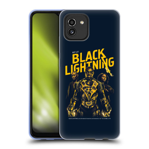Black Lightning Key Art Get Lit Soft Gel Case for Samsung Galaxy A03 (2021)