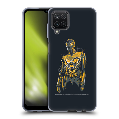 Black Lightning Key Art Thunder Soft Gel Case for Samsung Galaxy A12 (2020)