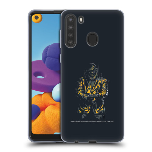 Black Lightning Key Art Tobias Whale Soft Gel Case for Samsung Galaxy A21 (2020)
