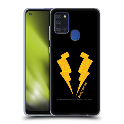 Black Lightning Key Art Logo Soft Gel Case for Samsung Galaxy A21s (2020)