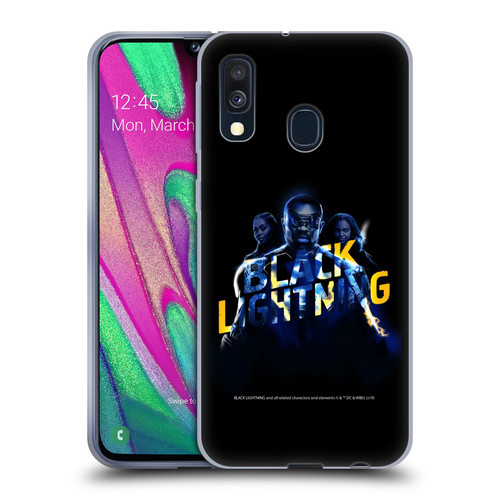 Black Lightning Key Art Group Soft Gel Case for Samsung Galaxy A40 (2019)