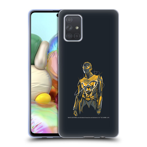 Black Lightning Key Art Thunder Soft Gel Case for Samsung Galaxy A71 (2019)