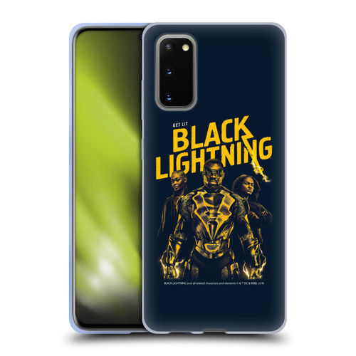 Black Lightning Key Art Get Lit Soft Gel Case for Samsung Galaxy S20 / S20 5G